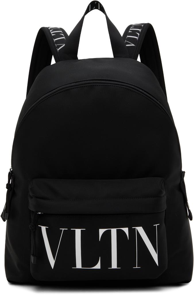 Valentino Garavani Black 'VLTN' Nylon Backpack