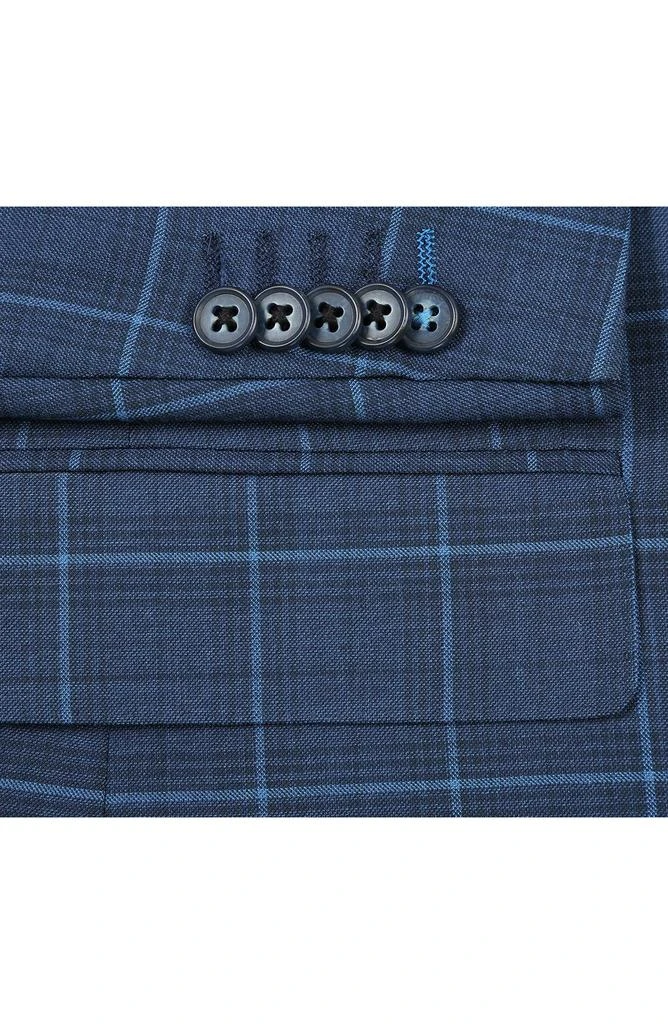 English Laundry Windowpane Blue Mélange Suit 7