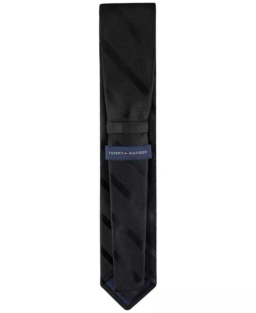 Tommy Hilfiger Men's Solid Textured Stripe Tie 4