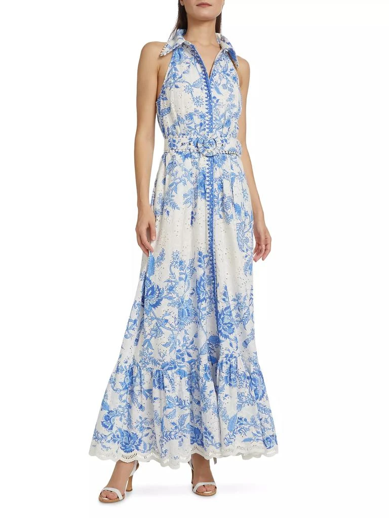 Hemant & Nandita Floral Cotton Halter Maxi Dress 3