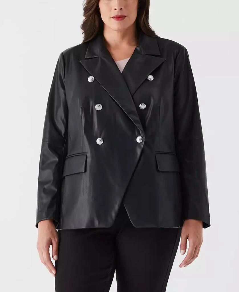 Rafaella Leather Double Breasted Blazer 1