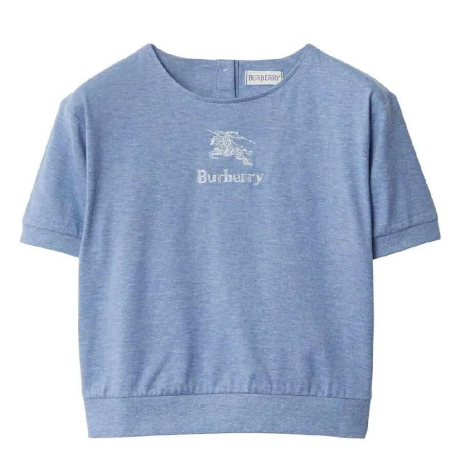 Burberry Girls Embroidered Logo Short Sleeve T-Shirt