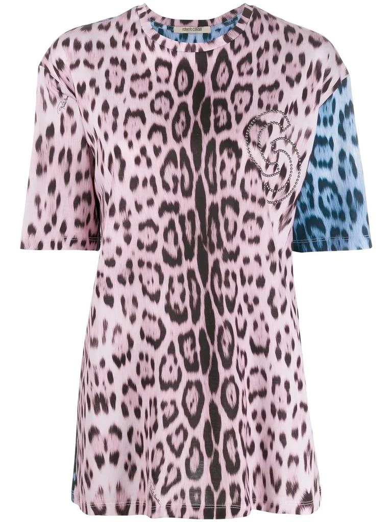 Roberto Cavalli Heritage Jaguar print T-shirt - women -  -  - Pink 1