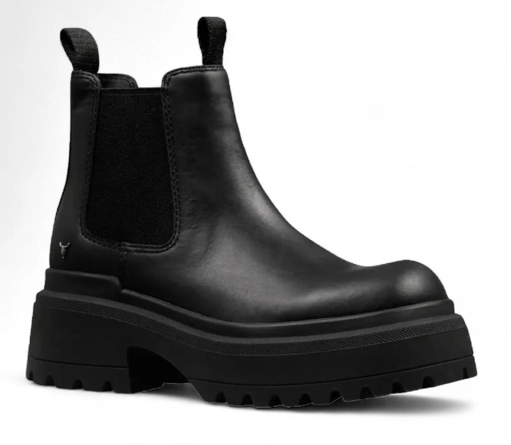 Windsorsmith Black Chunky Leather Chelsea Boots - Dopamine 3