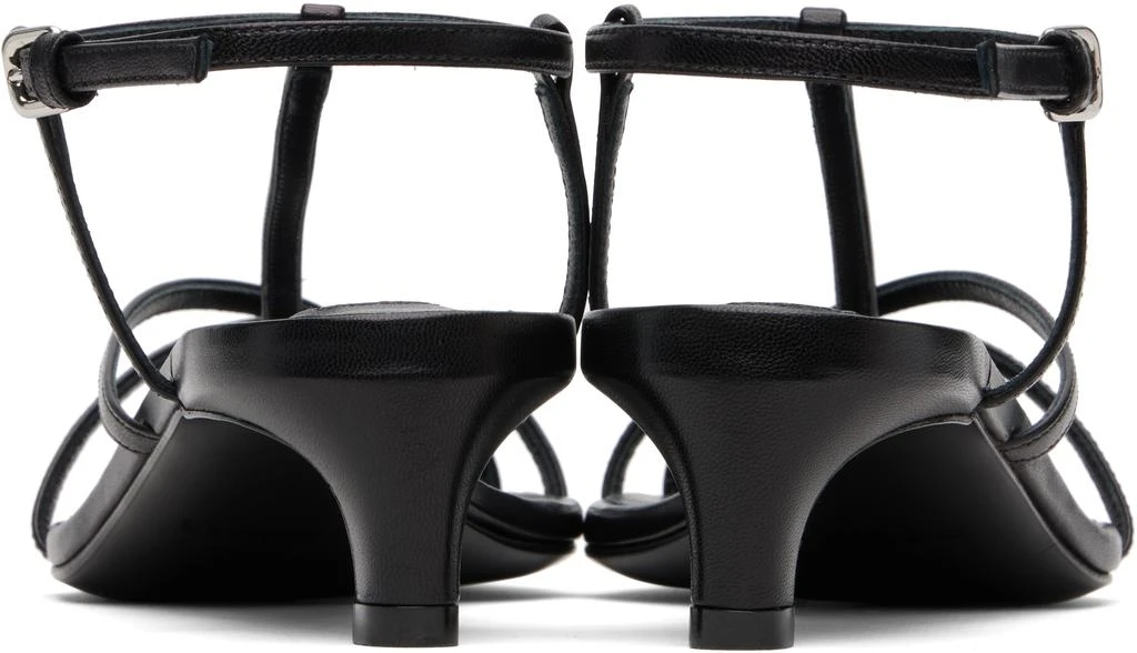 Jil Sander Black Cage Low Heeled Sandals 2