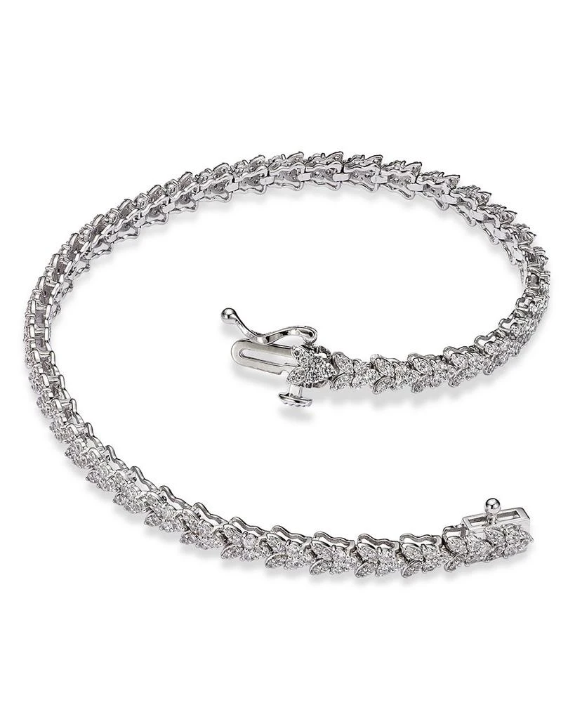 Bloomingdale's Diamond Butterfly Cluster Tennis Bracelet in 14K White Gold, 2.0 tcw 5