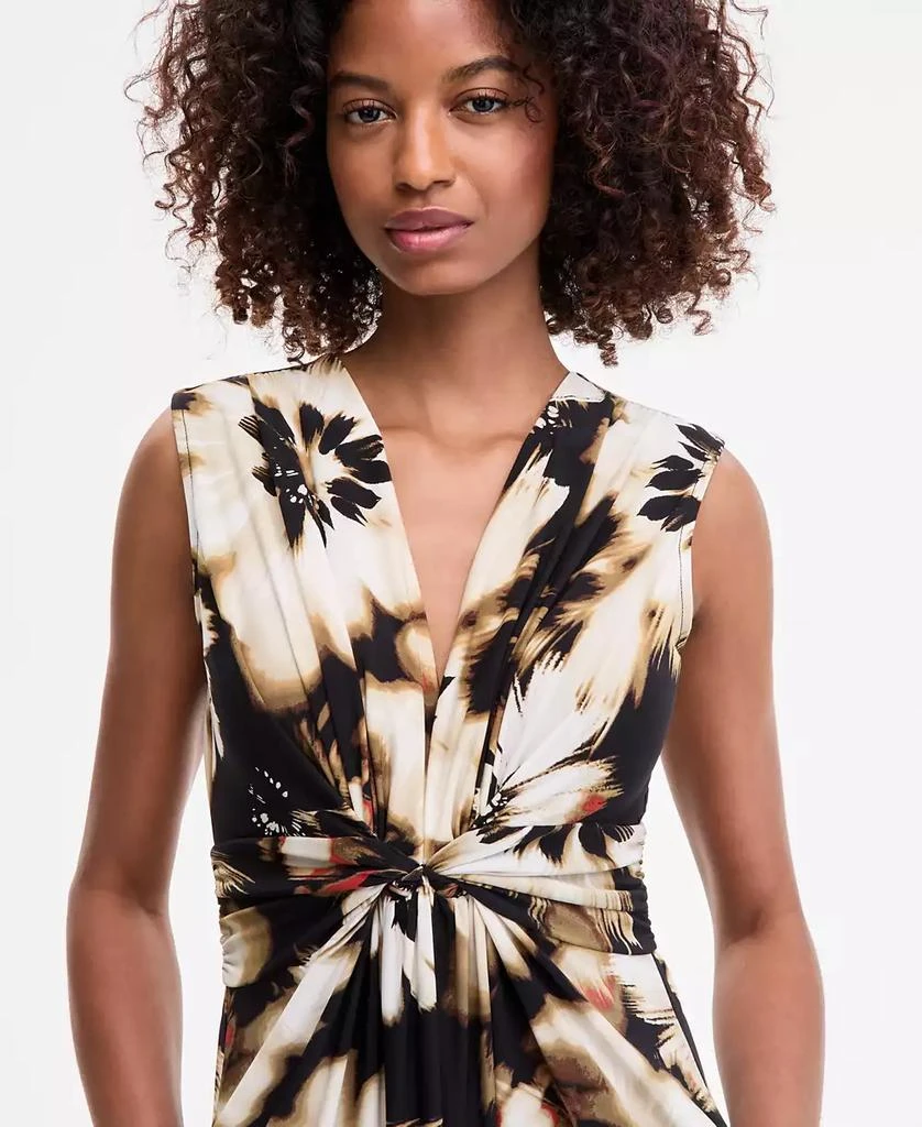 fit and flare dress with bow Burgundy Fit & Flare Dress - Large main image 0