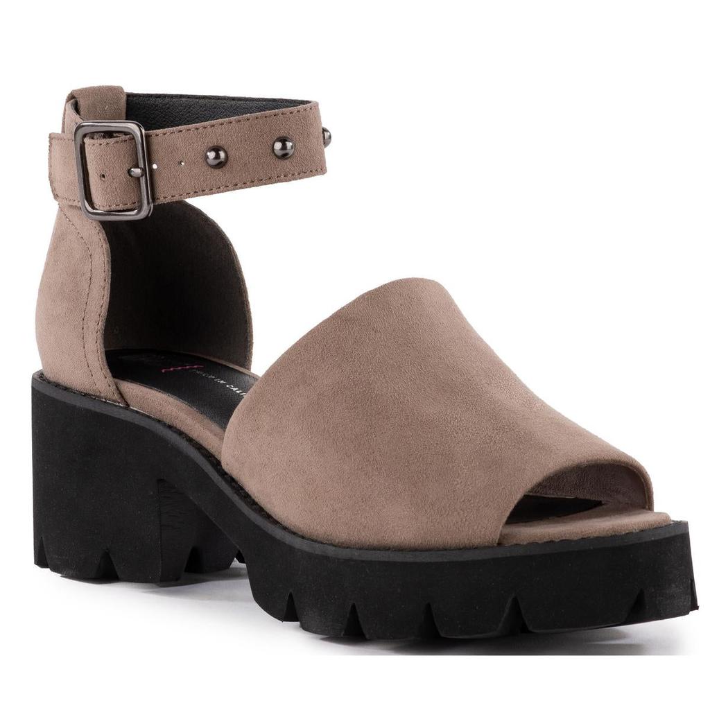BC Footwear United Studs Womens Buckle Faux Suede Shooties