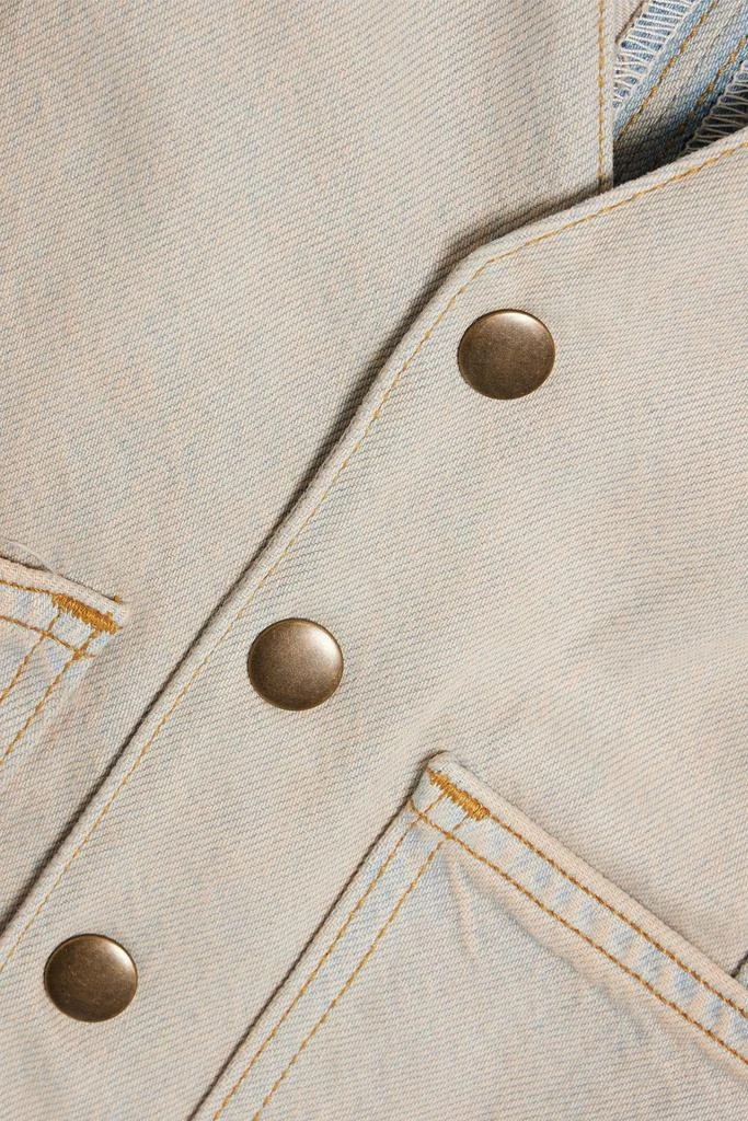 Re/Done Cropped faded denim vest 4