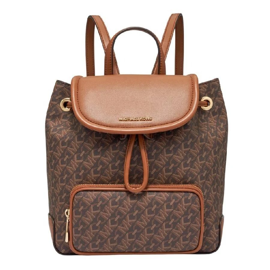 Michael Kors Logo-Print Leather Backpack