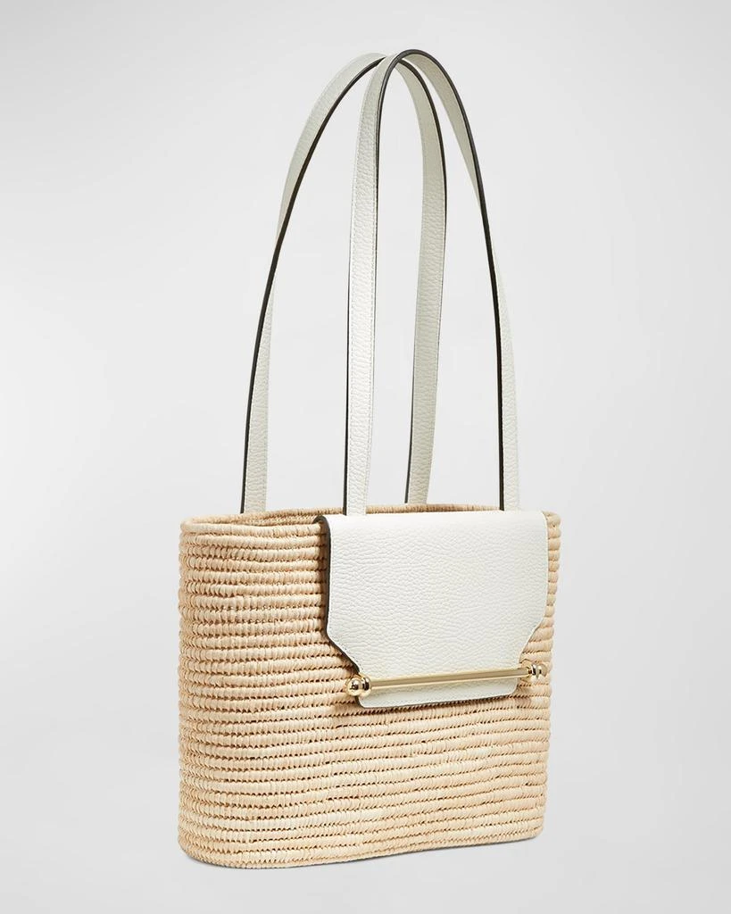 Strathberry Basket Raffia & Leather Shoulder Bag 6