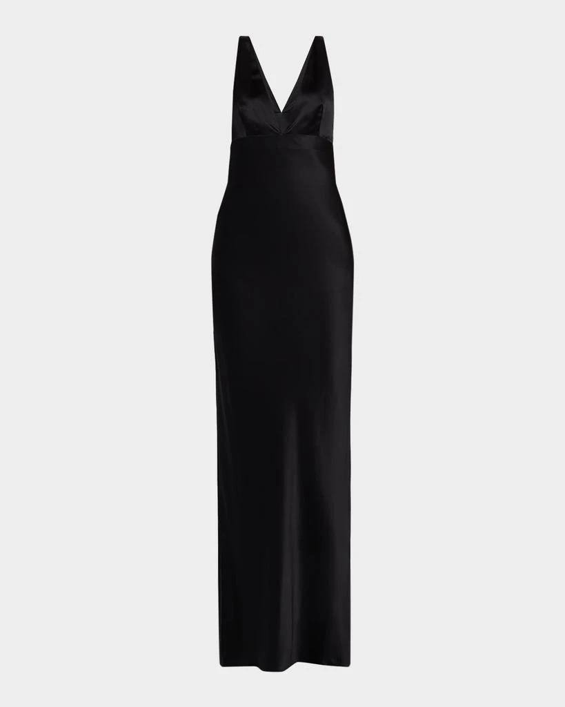 green emerald velvet dress A-Line Sweetheart Beads Empire-Waist Sleeveless Prom Dress with Slit Hot Pink / 6 main image 0
