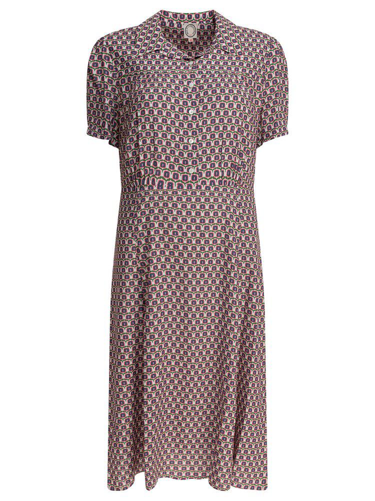 INES DE LA FRESSANGE Ines De La Fressange Patterned Shirt Dress