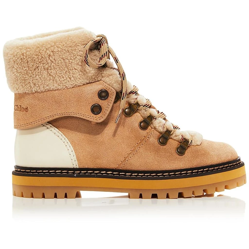 See by Chloé Eileen Womens Suede Fur Hiking Boots 2