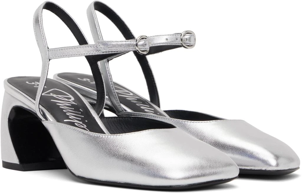 3.1 Phillip Lim Silver ID Mary Jane Heels 4