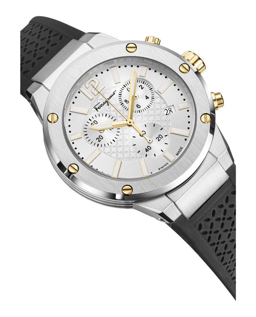 Salvatore Ferragamo F-80 Chrono Silicone Watch - Men's