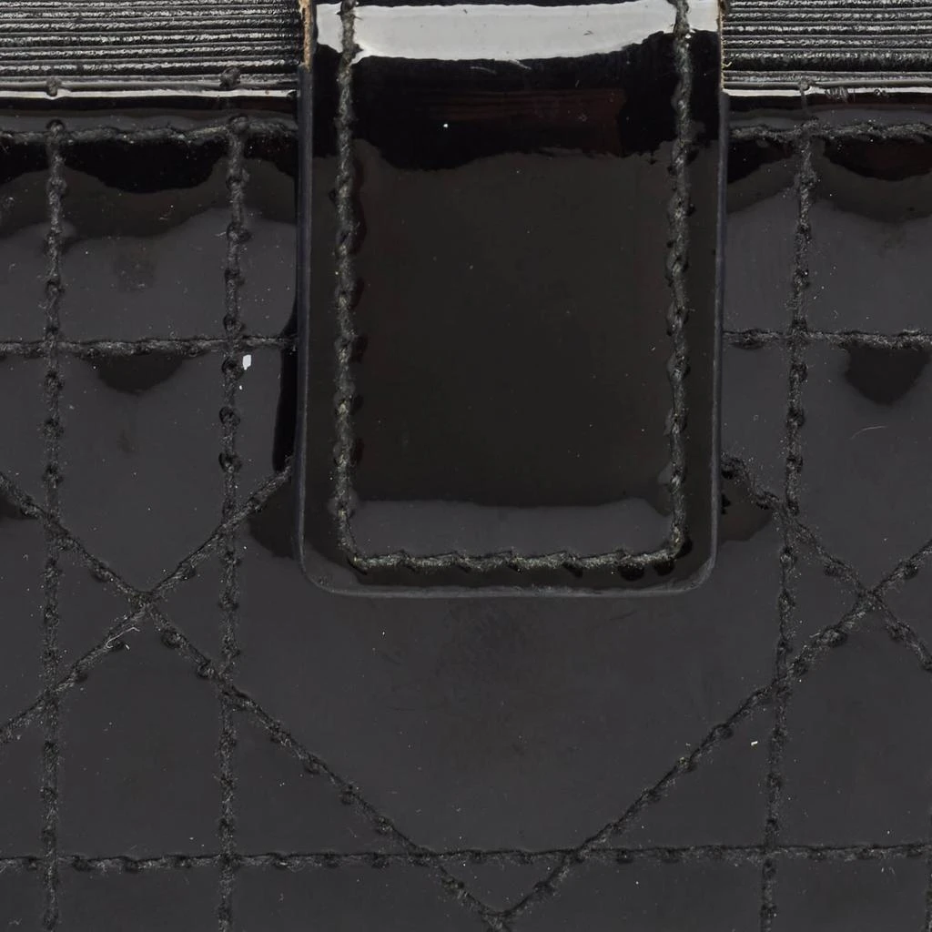 Dior Dior Black Cannage Patent Leather Lady Dior 5 Gusset Card Holder 7