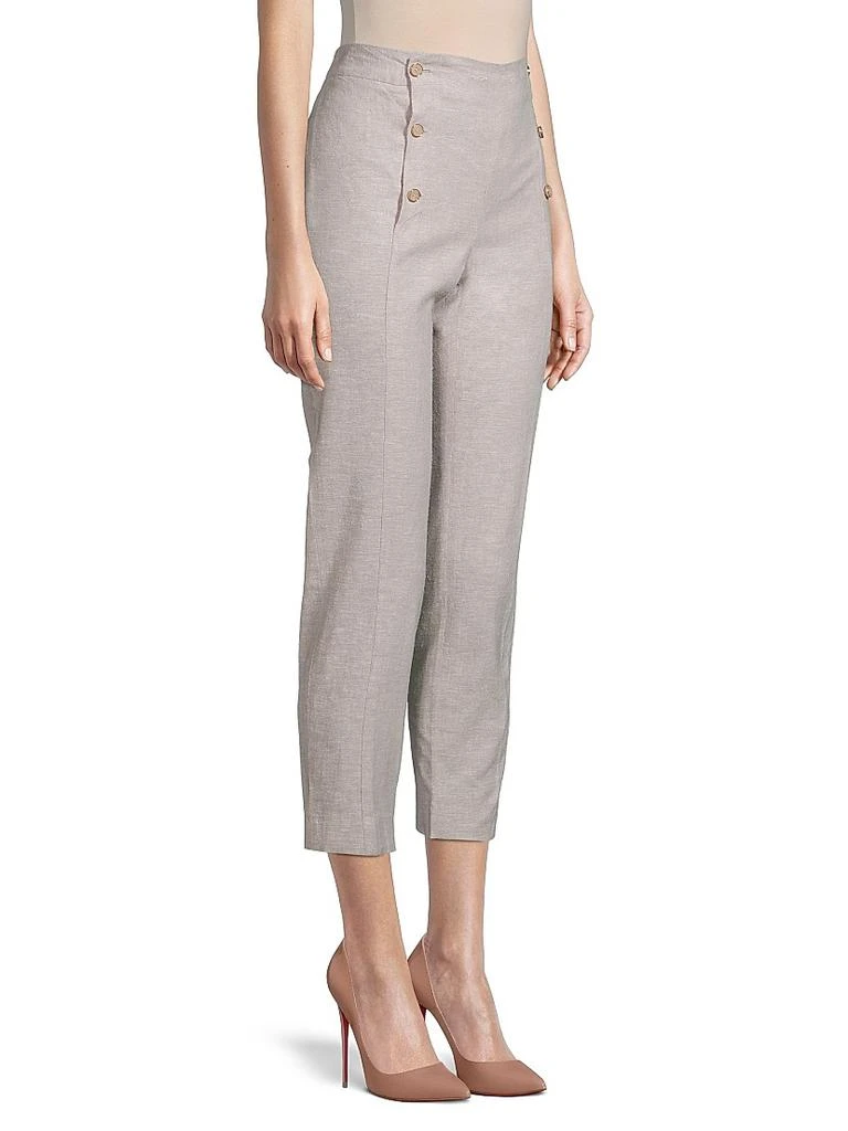 Donna Karan Straight-Leg Linen-Blend Sailor Pants 4
