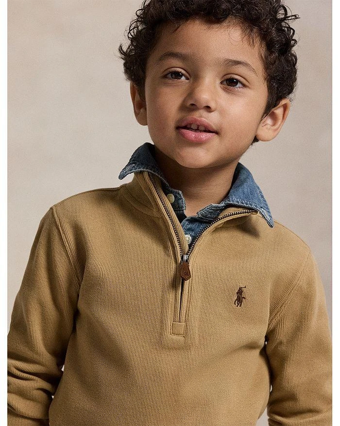 Ralph Lauren Boys' Estate Rib Quarter Zip Pullover - Big Kid, Little Kid 4