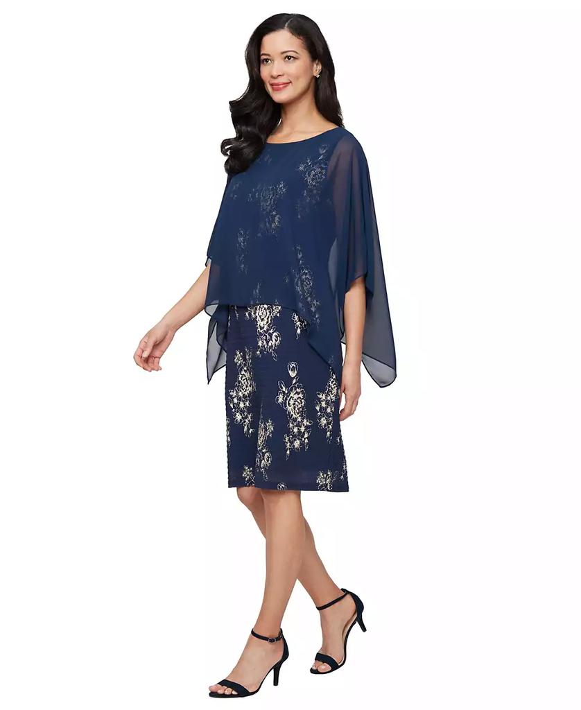 SL Fashions Petite Round-Neck Sheath Dress