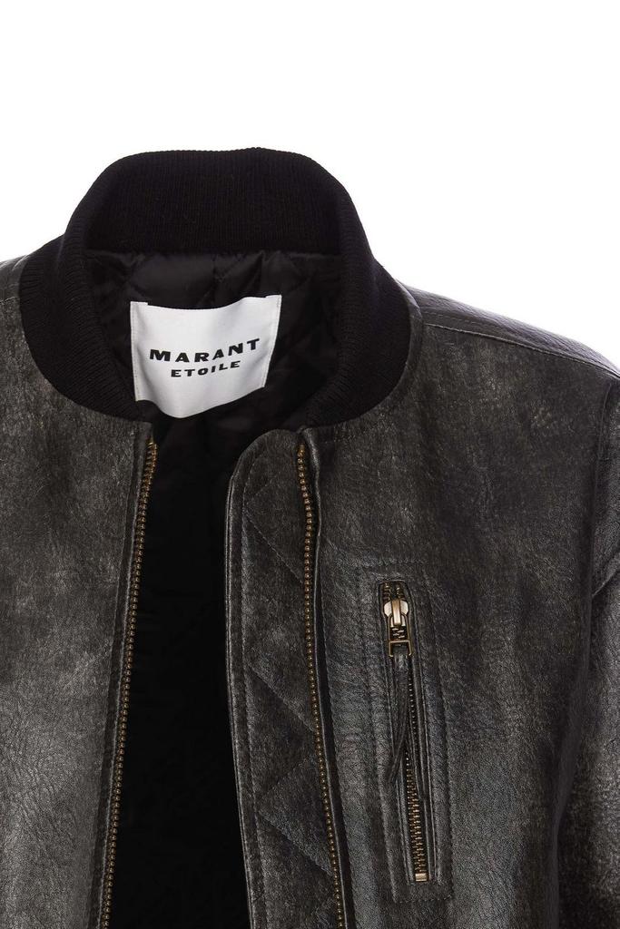 Shop Isabel Marant Étoile Crisley Faux Leather Bomber Jacket Shop Isabel Marant Étoile Crisley Faux Leather Bomber Jacket