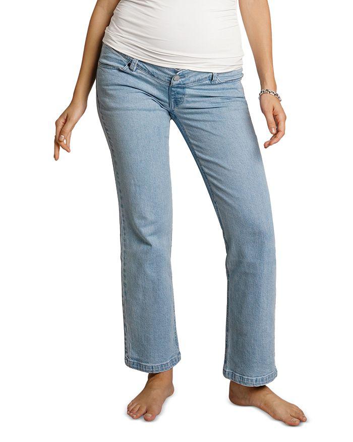 Nom Maternity Hailey Straight Leg Jeans in Light Wash