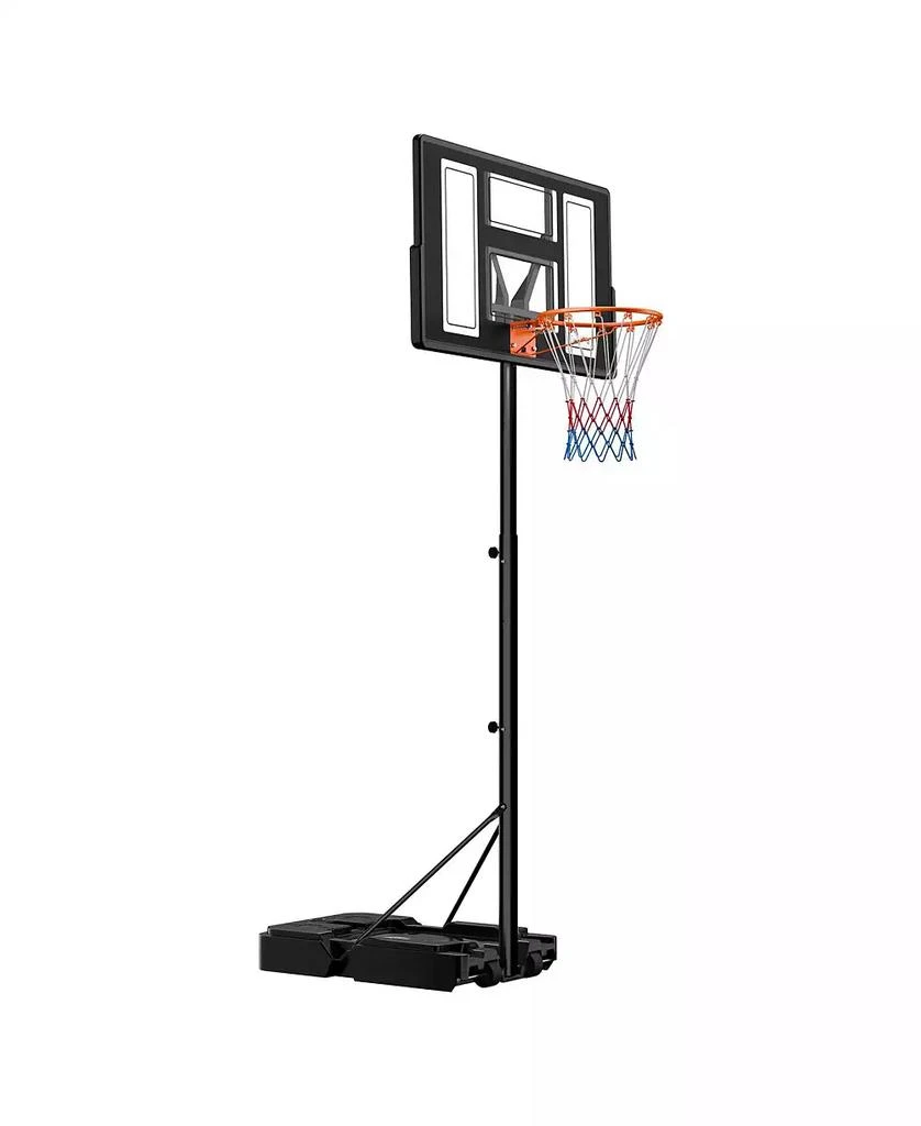 Mecale Portable Basketball Hoop, 4.4–10 ft Height Adjustable Stand, Built-In Rolling Wheels, Adjustable Goal System 9