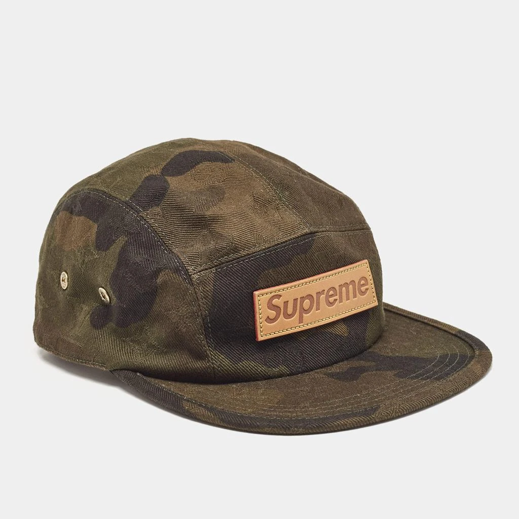 Louis Vuitton Louis Vuitton x Supreme Green Camouflage Cotton Cap Size 56 1