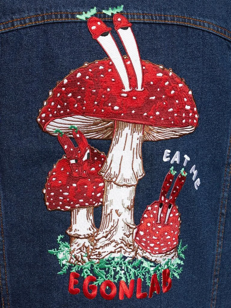 EGONLAB Eat Me Embroidered Cotton Denim Jacket 1