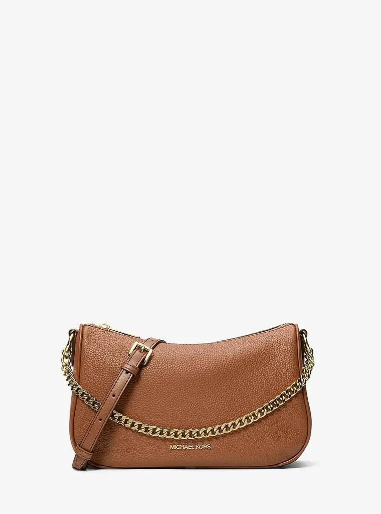 Michael Kors Carmela Medium Pebbled Leather Convertible Crossbody Bag