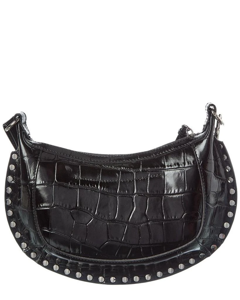 Isabel Marant Oskan Moon Croc-Embossed Leather Hobo Bag 2