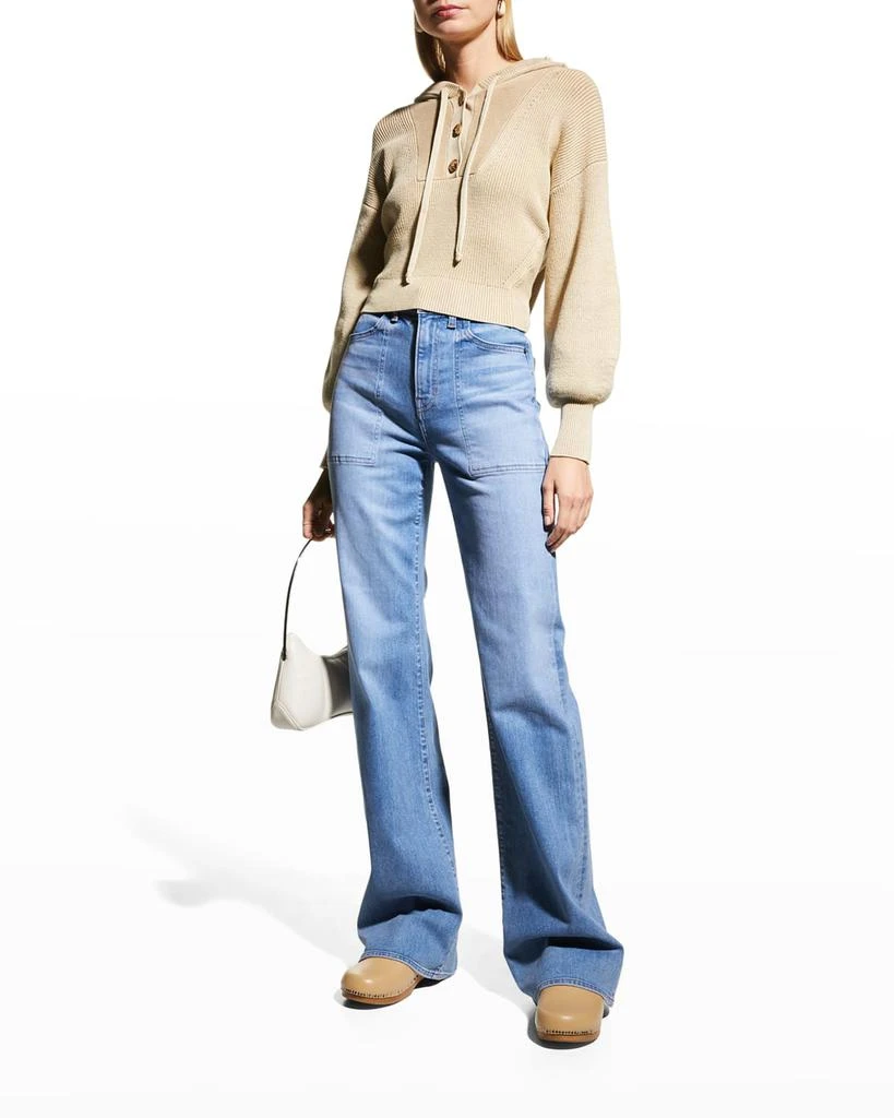 VERONICA BEARD Crosbie Wide-Leg Jeans with Pocket Details 3