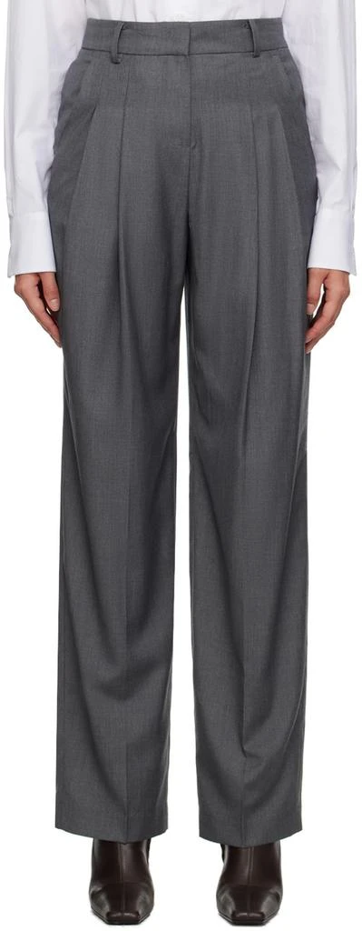 The Frankie Shop Gray Gelso Trousers 1