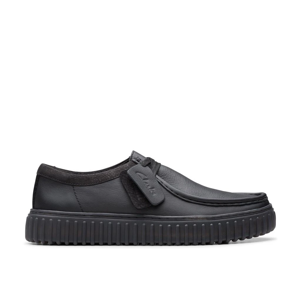 Clarks Torhill Lo in Black Leather