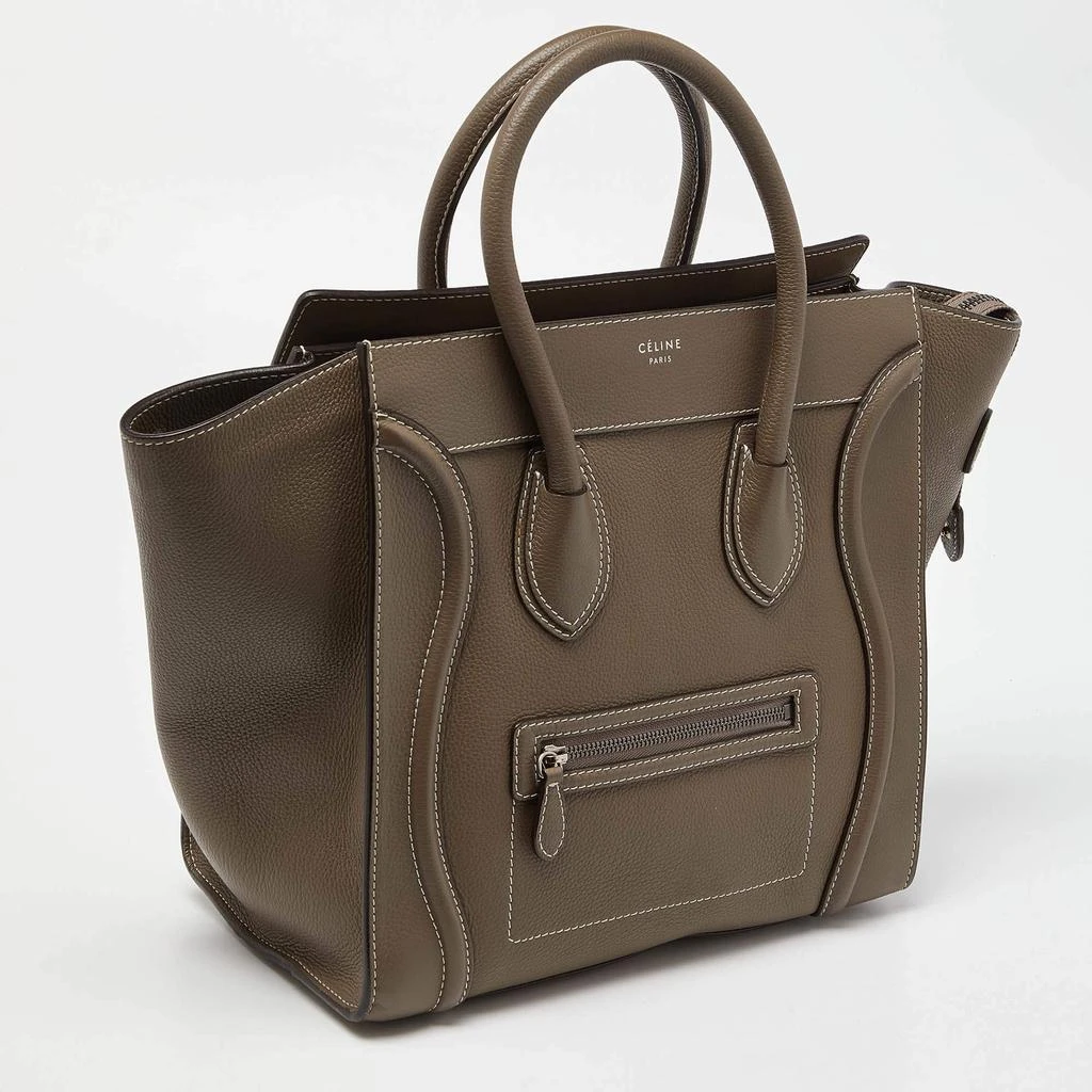 Celine Celine Grey Leather Mini Luggage Tote 3