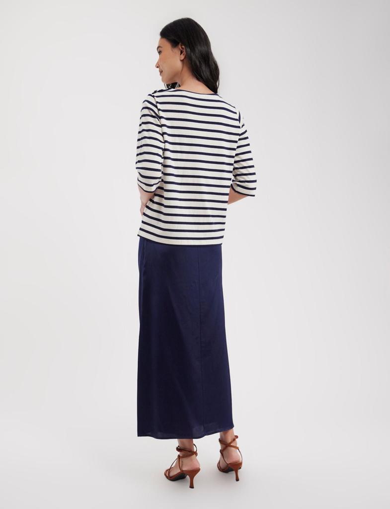 INES DE LA FRESSANGE PARIS Marianna white/navy striped top