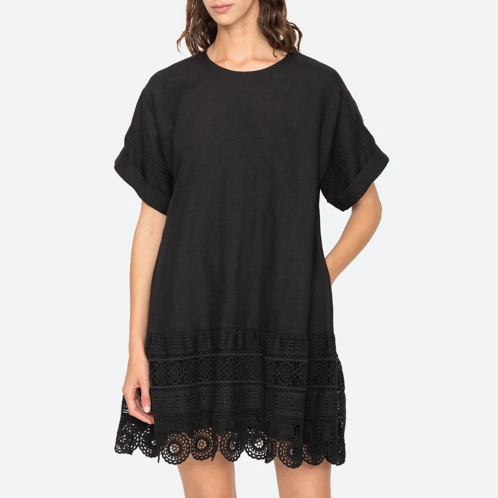 chinese dress ladies Linen Blend Tunic Dress