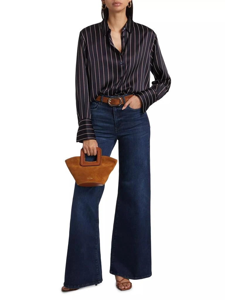 FRAME Striped Silk Standard Shirt 2