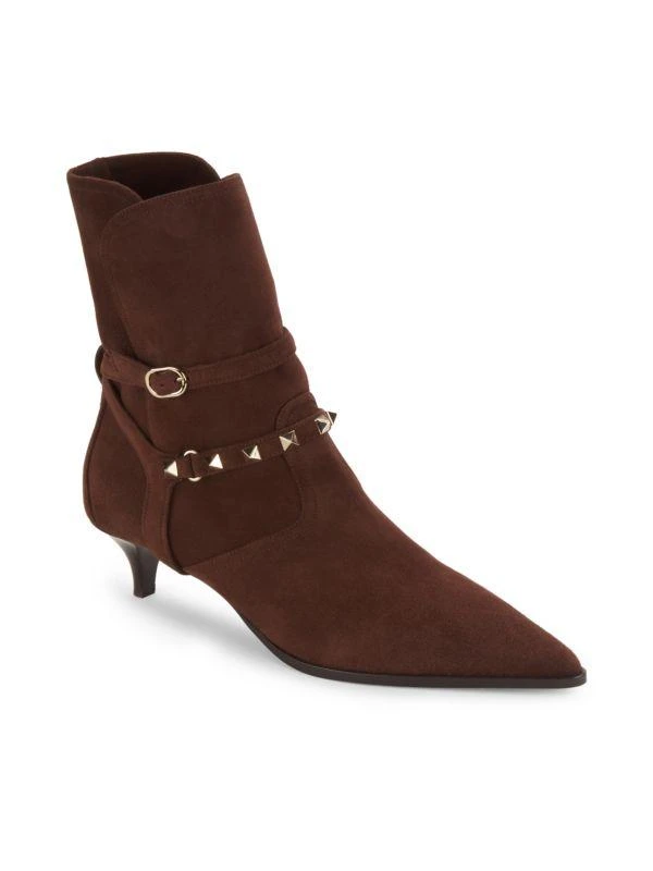 Valentino 38MM Rockstud Leather Ankle Boots 2