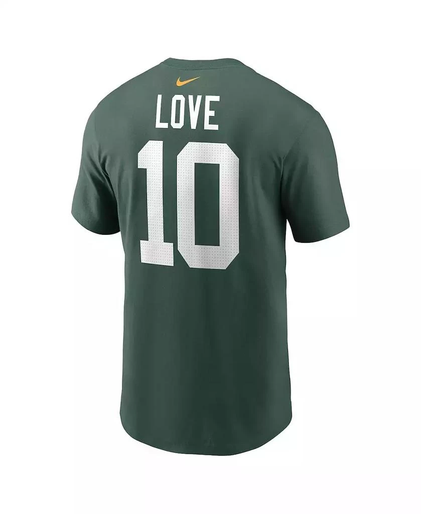 Nike Men's Jordan Love Green Green Bay Packers Player Name and Number T-shirt 4