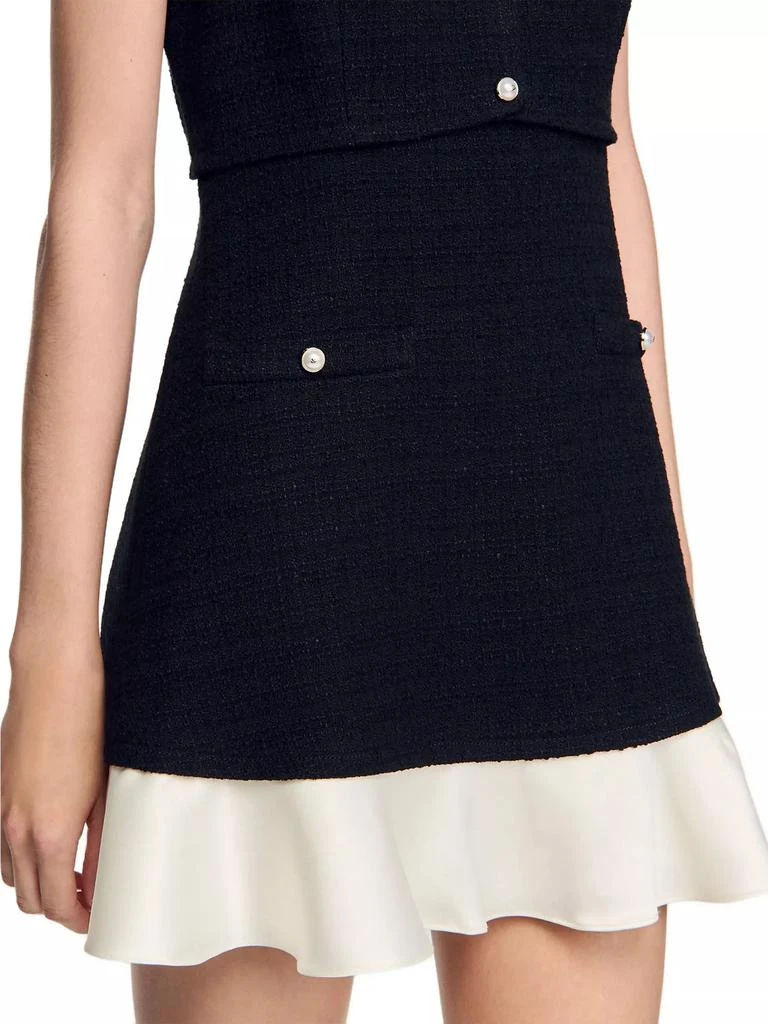 Sandro Two-Tone Tweed Mini Dress 5