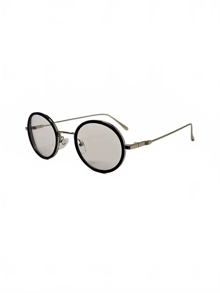 Robert Mitchel Men
s Rm202115 Round Eyeglasses In Black Silver
