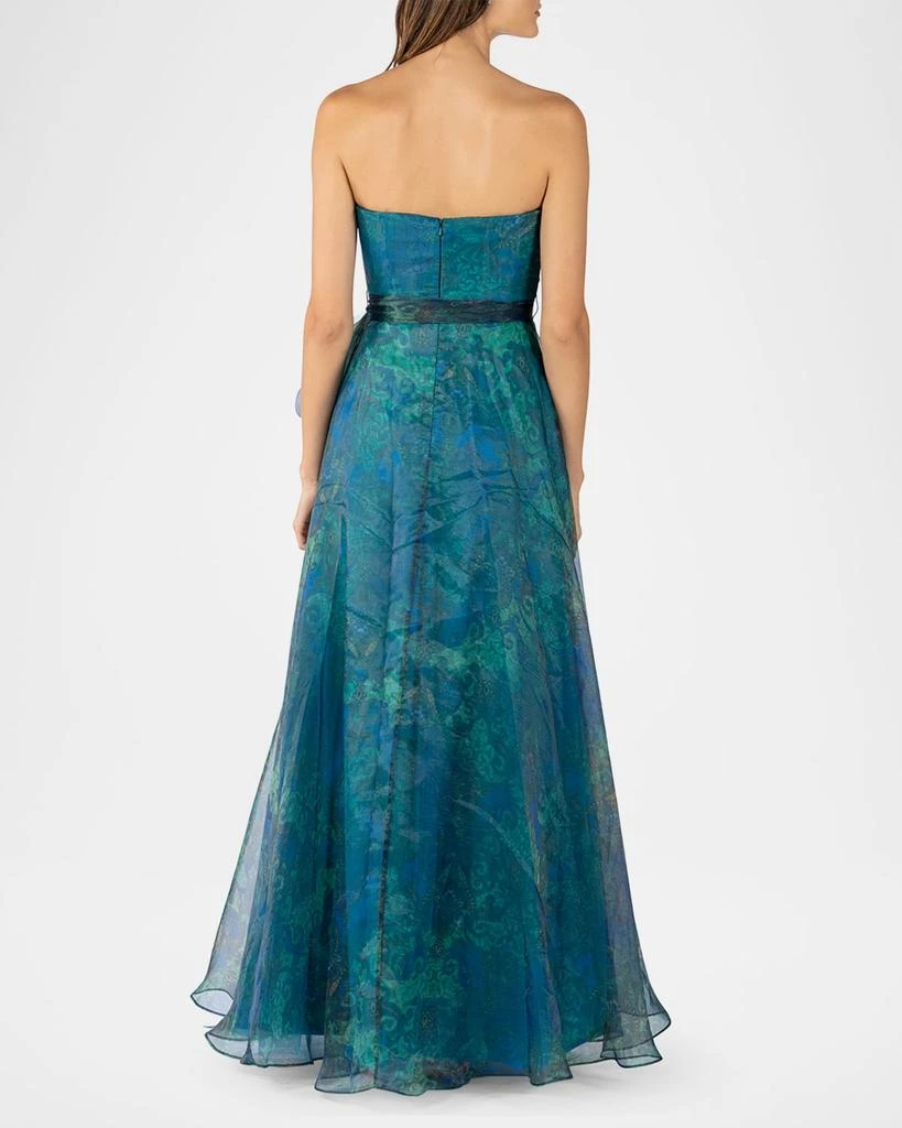 Rene Ruiz Collection Strapless Floral-Print Organza Gown 2