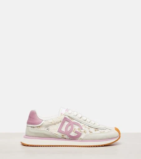 Dolce
Gabbana DG Cushioned leather-trimmed sneakers 4