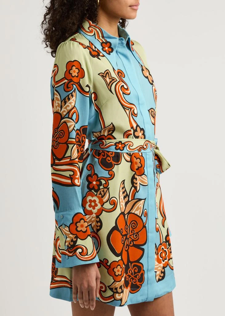 ALEMAIS Ondine printed twill mini shirt dress 2