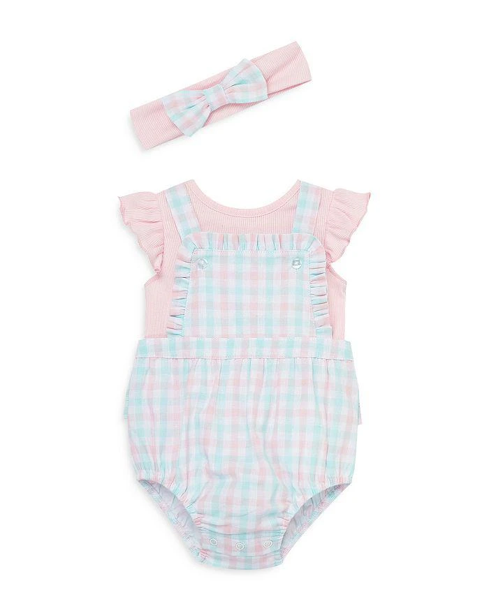 Little Me Girls' Check Bubble Romper & Headband - Baby 3