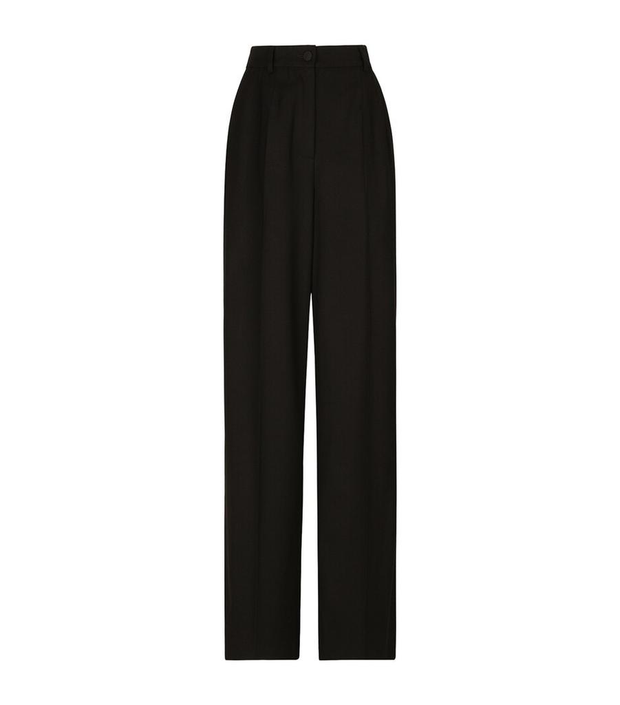 Dolce & Gabbana Wool Straight-Leg Trousers