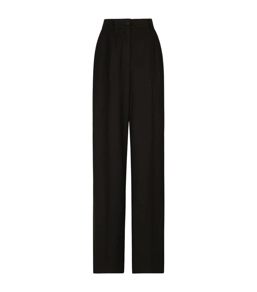 Dolce & Gabbana Wool Straight-Leg Trousers 1