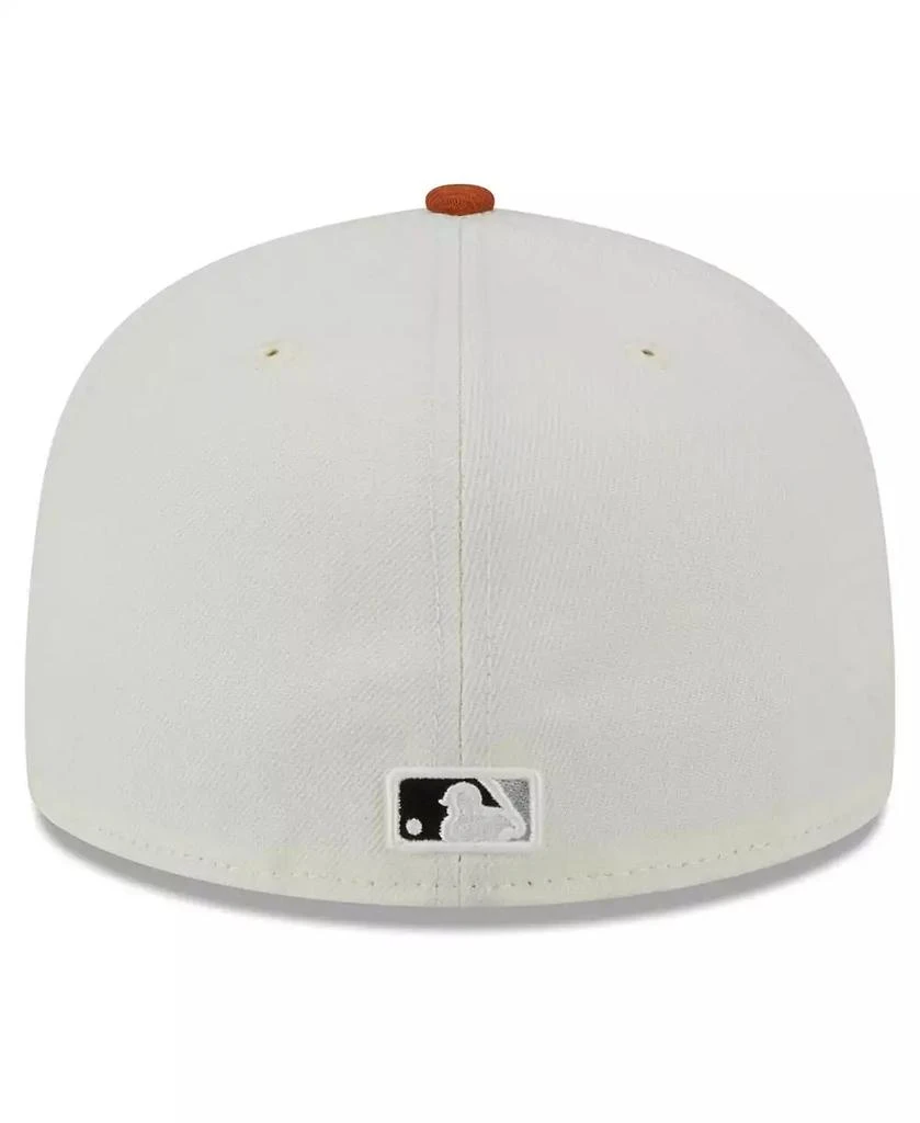 New Era Men's Cream, Orange Los Angeles Dodgers 59FIFTY Fitted Hat 4
