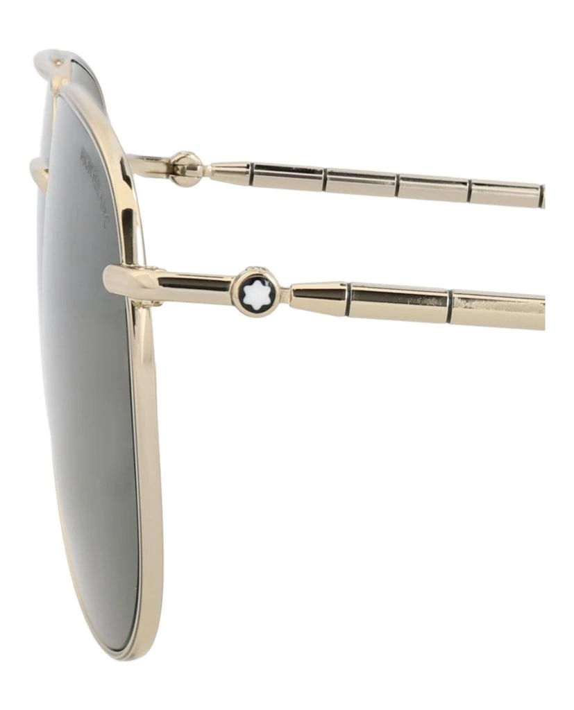 MontBlanc Aviator-Frame Metal Sunglasses 4